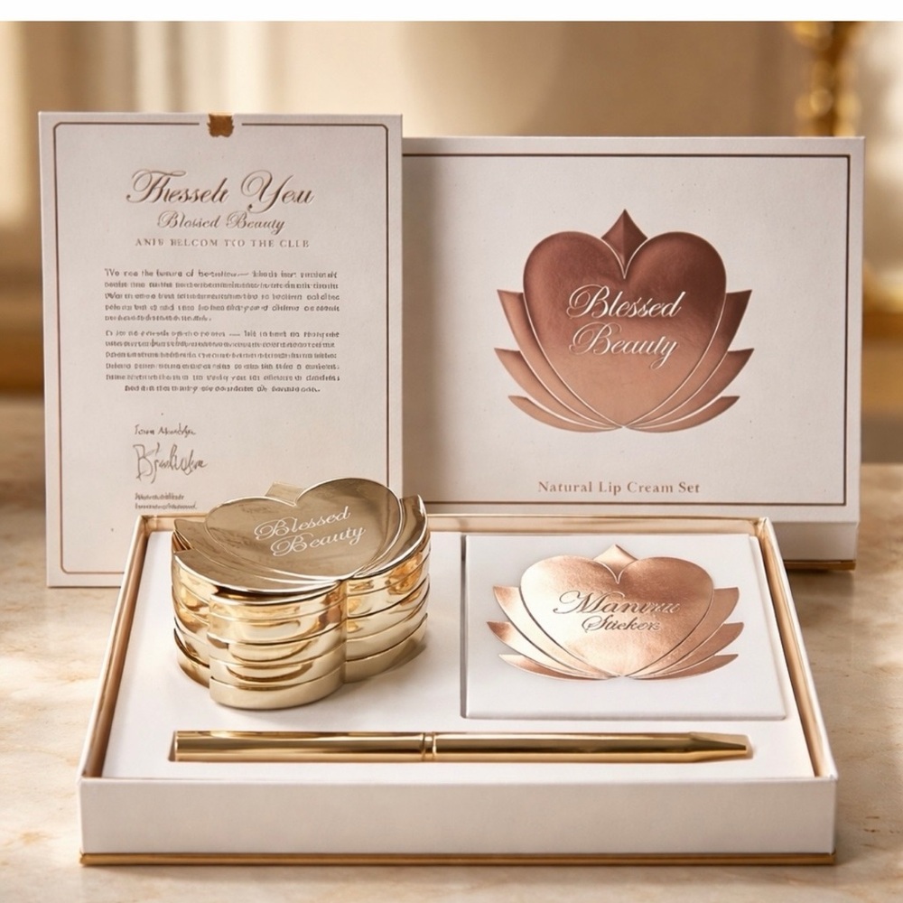 Blessed Beauty Natural Lip Cream Set - Goddess Reds NWT